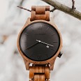 Zegarek drewniany - Clarity Brown\ Pasek skórzany gratis - 1