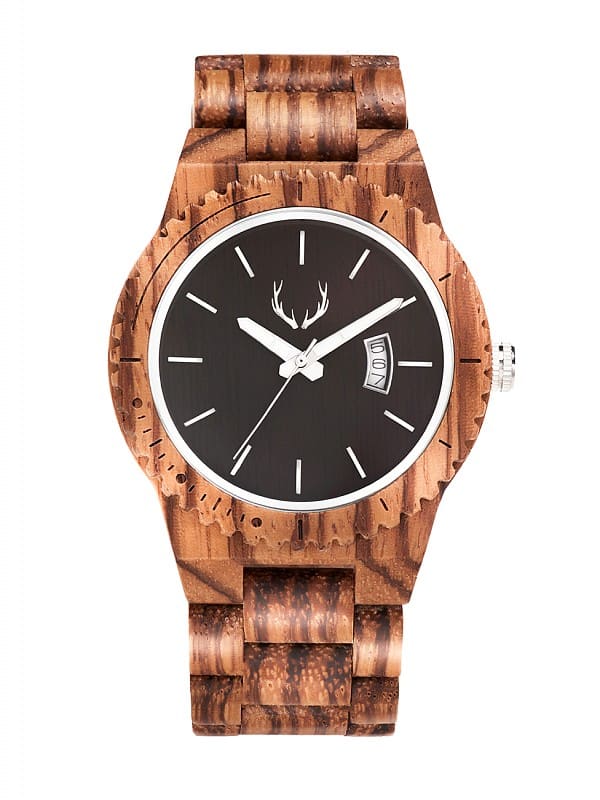 Zegarek drewniany - DEER zebra
