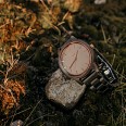Zegarek drewniany - Forest calypso - skórzany pasek gratis - 6