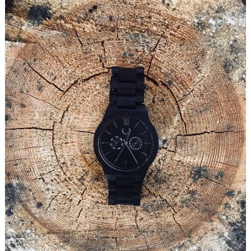 Zegarek drewniany - HART Dark /Pasek skórzany gratis! - 3